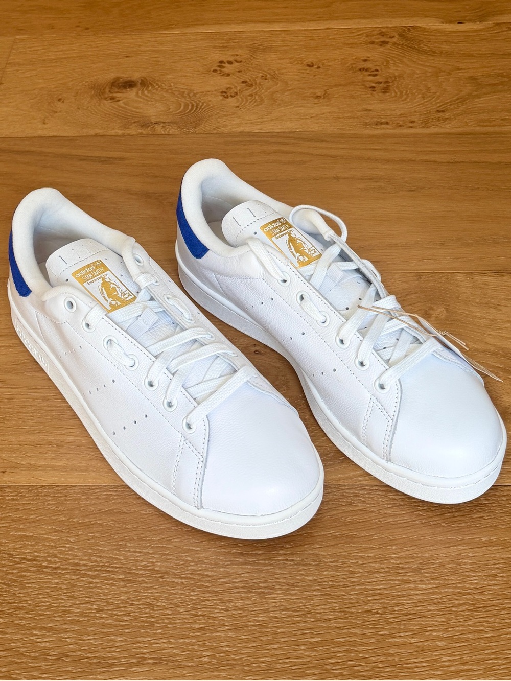 NIB adidas Velostan Smith SPD Cycling Shoes White Blue Sz 10 Bike Commuter Urban